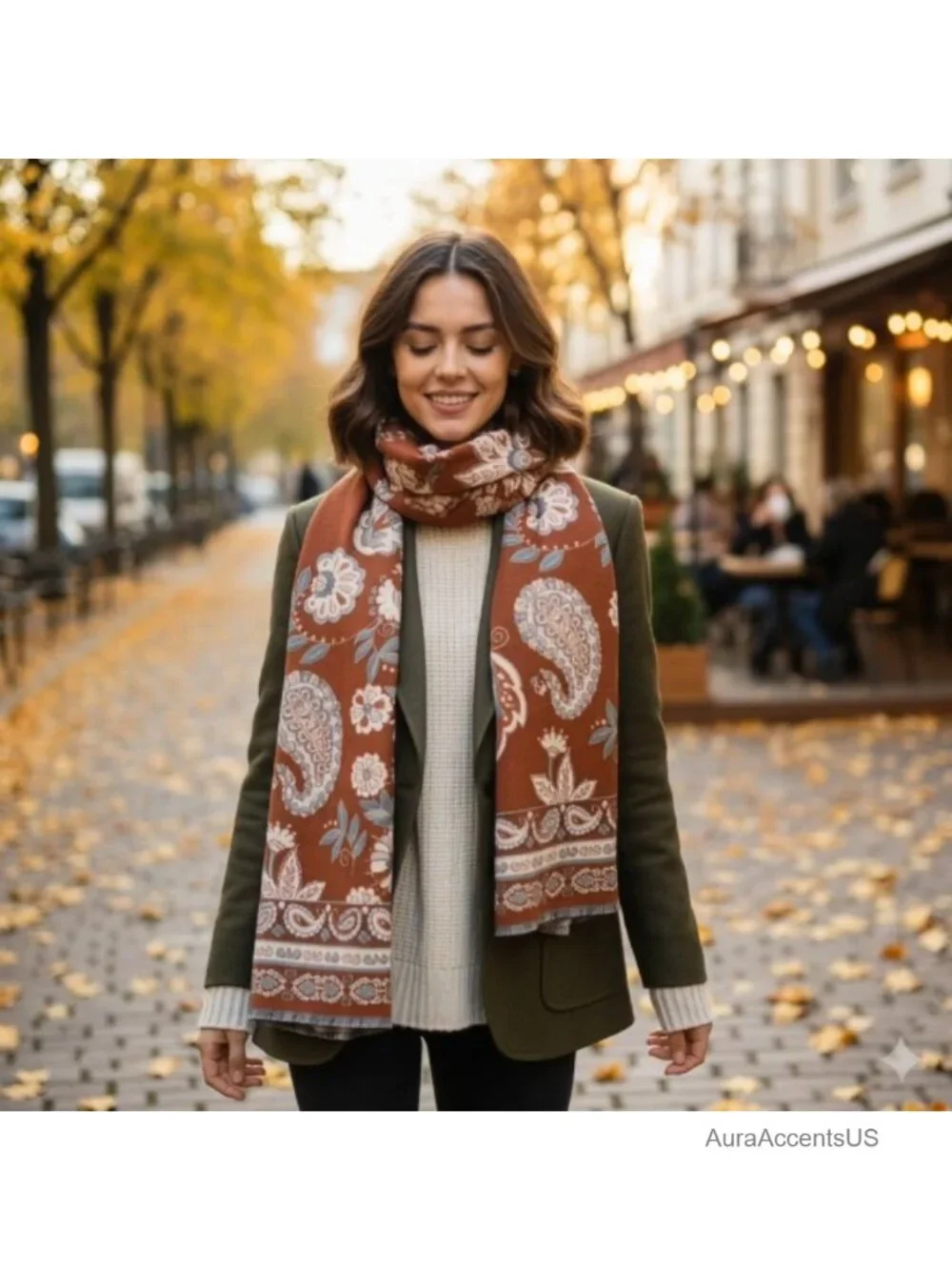 Cashmere Feel Reversible Pashmina Shawl Oversized 73x26 Winter Scarf Wrap